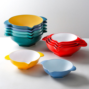 Grand bol à double anse / bol à soupe / bol commercial imitation porcelaine à bec pointu / bol pour hot pot épicé / bol pour poisson mariné / bol pour poisson bouilli - Product Image 1