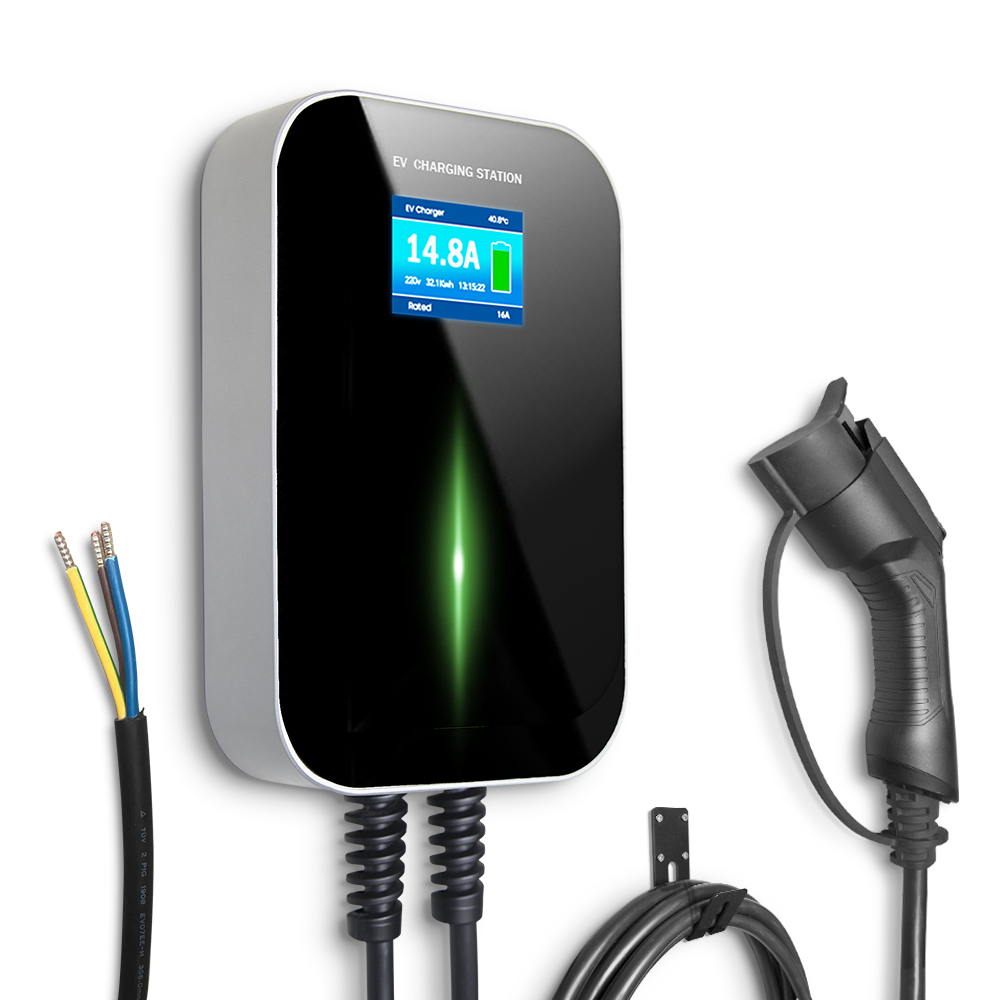 Mode C IP66 SAE j1772 EV wallbox for home charging