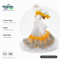 Mygreen Épervier de pêche à maille fine avec lest en chaîne, logo personnalisé, vente en gros, fournisseur OEM ODM