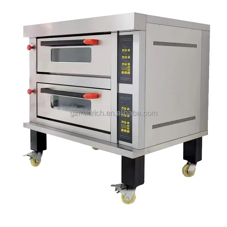 Commercial Bakery Equipment Best Quality Electric Deck Oven 2 Deck 4 Tray Bread Baking Electric Baking Machine