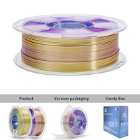 ZIRO prêt à expédier matériel d'impression 3d Filament de Pla de soie tricolore 1.75mm 1kg pour tiges en plastique d'imprimante 3d