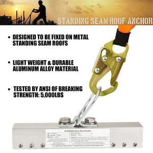 <span class=keywords><strong>Ancrage</strong></span> de toit JH-Mech avec anneau en <span class=keywords><strong>D</strong></span> Ancre de protection contre les chutes réutilisable en alliage <span class=keywords><strong>d</strong></span>'aluminium argenté - Product Image 3