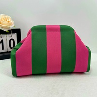 Sacs tricotés haut de gamme directement de l'usine, sac Mahjong rayé léopard multicolore grande capacité pour tuiles de Mahjong américain