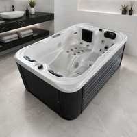 Jacuzzi de Hidromasaje Exterior Moderno y de Lujo, Independiente, con Drenaje y Capacidad de 169 Galones