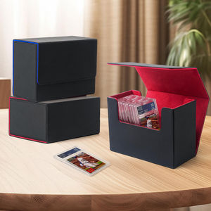 Boîte de rangement pour cartes graduées Dalle BGS Support en cuir PU pour cartes à échanger et de sport Deck Case pour cartes à jouer - Product Image 2