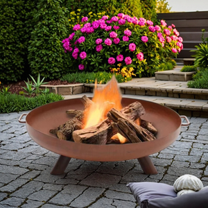 Brasero Portátil Moderno Grande de Acero Corten Marca YIJIE para Leña, para Fiestas al Aire Libre - Product Image 3