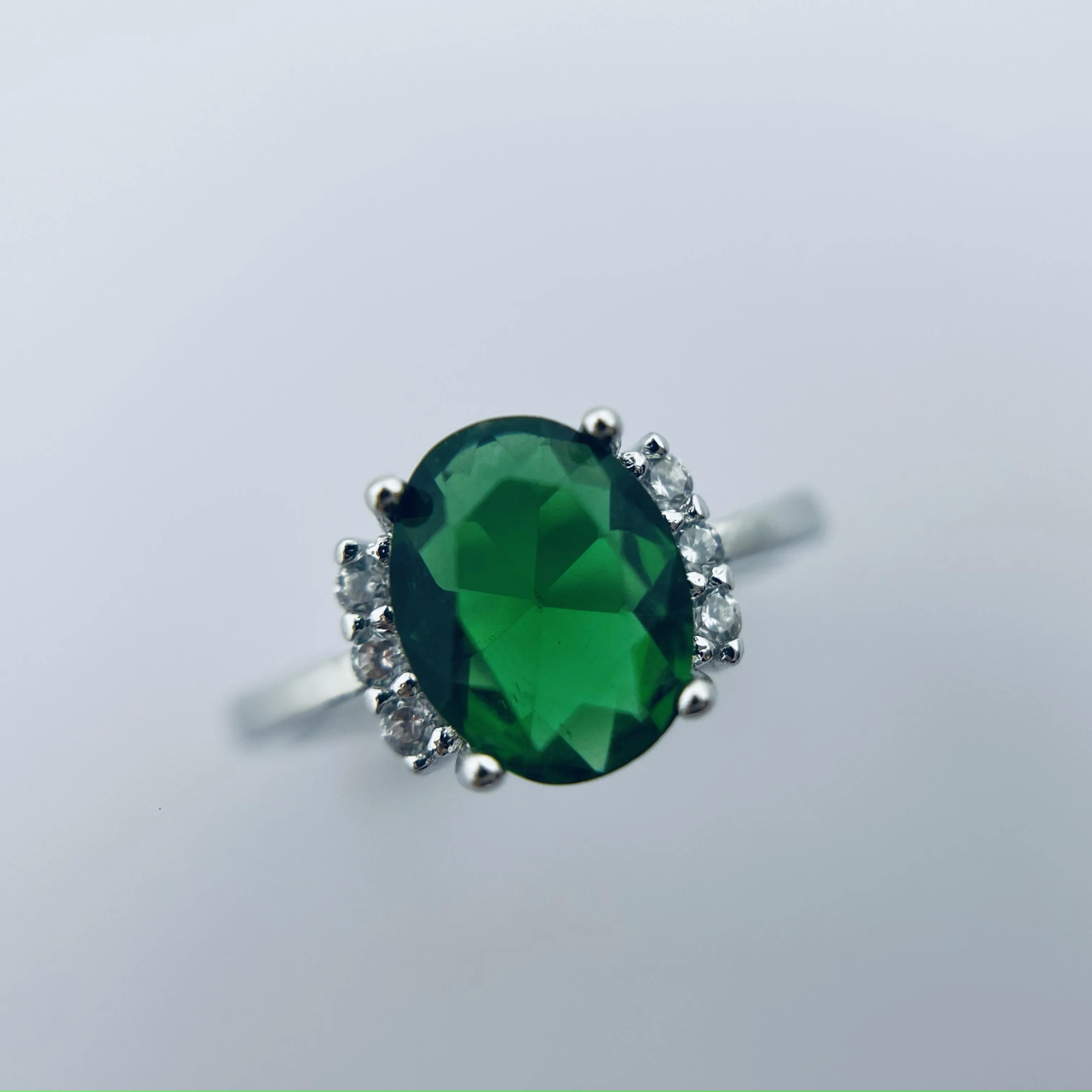 18k gold Engagement Wedding green moissanite Diamond Jewelry Haute couture luxury rings