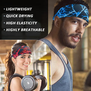 Promosi kustom ikat kepala keringat Yoga sejuk kebugaran lari ikat kepala olahraga elastis untuk pria wanita - Product Image 5
