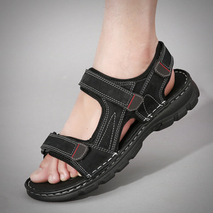 Sandales d'extérieur pour hommes, pantoufles antidérapantes à semelle épaisse et rembourrée, pantoufles douces pour la maison - Product Image 5