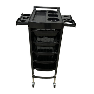 Chariot de <span class=keywords><strong>Salon</strong></span> à 5 Tiroirs Multi-Niveaux en Plastique, Roulant, avec Porte-Gobelets et Plateau Supérieur pour Coiffeur/SPA et Usage Esthétique - Product Image 2