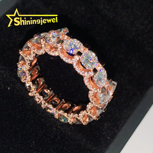 Anello Full Eternity con Design a Orecchie di Gatto, Gioielli Hip Hop in Moissanite, Anello Completamente Ricoperto di Diamanti in <span class=keywords><strong>Argento</strong></span> <span class=keywords><strong>925</strong></span>, Anello Hip Hop in Moissanite - Product Image 2