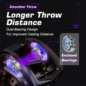 Kastking — <span class=keywords><strong>moulinet</strong></span> de pêche Casting en forme de serpent BM200, équipement de 13kg, Ratio d'engrenage 7.1:1, en aluminium, 11 + 1BB, au poisson-chat et eau salée - Product Image 4