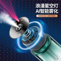 Diffuseur d'aromathérapie pour voiture en verre de grande taille 160 ml, parfum liquide longue durée, fonction de charge, démarrage/arrêt du tableau de bord de la voiture