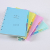 Lots de carnets de planification d'études A6 A5 à spirale, 5 sujets, avec intercalaires et onglets, personnalisables avec logo, à prix abordable