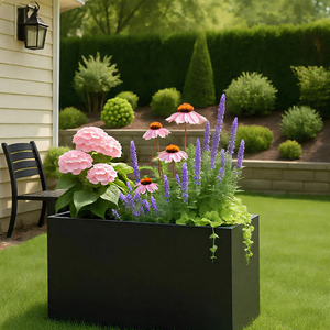 Grand bac à plantes en acier inoxydable, petit bac en acier galvanisé, intérieur/extérieur, personnalisable avec <span class=keywords><strong>dessin</strong></span> - Product Image 1