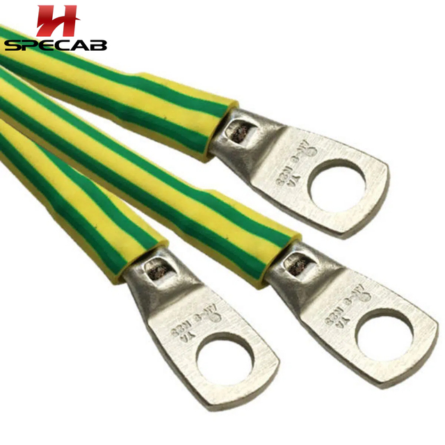 Solar PV Equipment Grounding Wire Kit Silicone Insulated Copper Jumper for Industrial Cable Tray Electrical Panel Bonding 6AWG