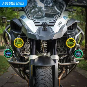 미래의 눈 PL40 180W 마그네틱 스위치 로우 하이빔 보조 LED 오토바이 스포트라이트