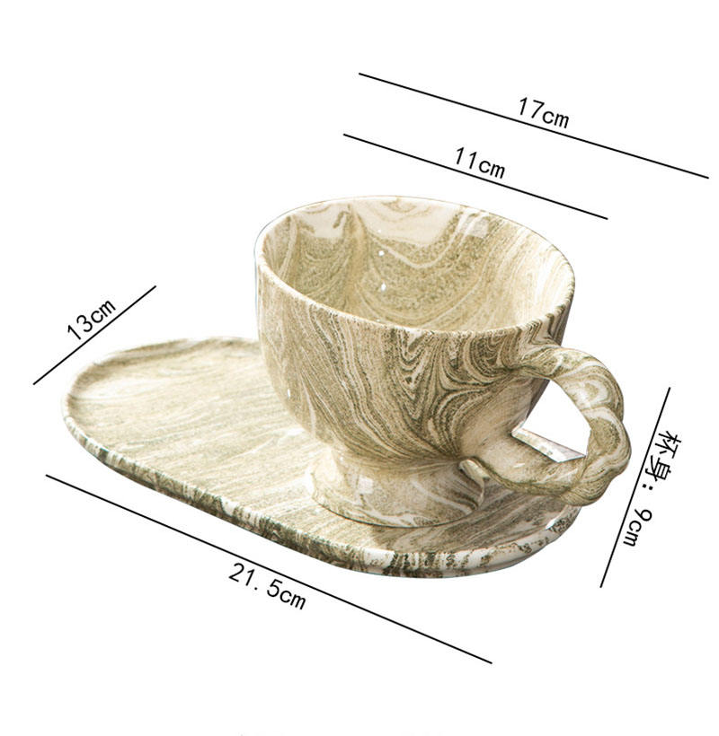 Green cup with saucer