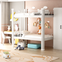 Lit superposé moderne en métal, vente en gros d'usine, pour adultes et étudiants, double, assemblé, nouveau design, lits robustes pour école, appartement, chambre à coucher