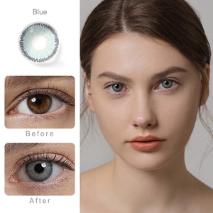 Livraison gratuite lentilles de contact annuelles souples pour les yeux bleus Freshgo lentilles de contact de couleur premium contacts oculaires puissants - Product Image 4