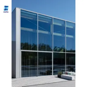 Sistema de parede de cortina de vidro sem moldura de venda quente Revestimento de vidro exterior de arranha-céus comercial
