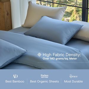 100% <b>Bamboo</b> Fiber Woven Modern <b>Sheets</b> Set 4PCs Cooling Breathable OEKO-TEX Certified Eco-Friendly Queen Size Bed <b>Sheets</b> Deep - Product Image 2