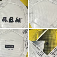 Ballon de football professionnel thermocollé taille 5, qualité match, cuir PU, utilisation intérieure/extérieure, taille personnalisable, prêt à être expédié