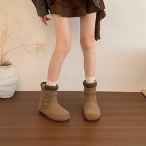 Bottes de neige chaudes pour femme, doublées polaire, style vintage, hiver 2026, semelle souple, polyvalentes, tendance, bottines en coton - Product Image 4