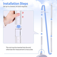 Fournisseur d'usine, mesure de la taille adulte en ABS blanc CE, échelle de taille portable, appareils de mesure de la taille pour clinique