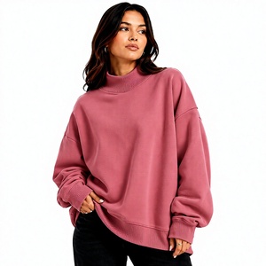 เสื้อสเวตเชิ้ตคอเต่าทรงหลวม น้ำหนัก 340 GSM สำหรับผู้หญิง สวมใส่ได้ทุกวันในฤดูหนาว เนื้อผ้าอุ่นสบายและนุ่มนวล - Product Image 1