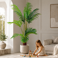 Palmier artificiel décoratif, plante à feuilles persistantes, pour fête d'anniversaire, thème tropical, décoration intérieure et extérieure pour événements