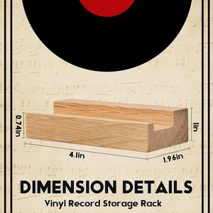 Étagère murale en bois de chêne sur mesure pour disques vinyles, support de présentation pour albums, support pour LP, CD, livres, rangement d'art, décoration intérieure - Product Image 5
