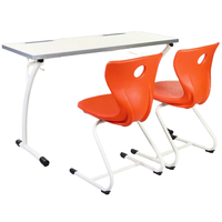 Ensemble de bureau et chaise modulaires pliables en bois de qualité supérieure pour étudiants, idéal pour les gymnases et les hôpitaux (vente en gros)