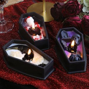 Ataúdes con Escultura de Esqueleto con Temática de Vampiros para Decoración de Hogar de Terror y Ambiente Festivo, Adorno Perfumado de Halloween - Product Image 1