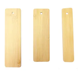 Eco blank diy empty laser engrave personalized wooden beadable bookmark