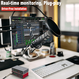 أرخص جهاز تسجيل صوتي احترافي xlr خارجي 24bit khz معدات تسجيل استوديو usb من أرخص واجهة - Product Image 4