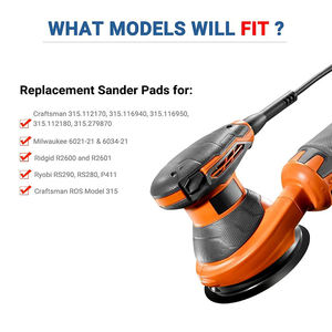 5 pouces 8 trous crochet et boucle ponceuse remplacement support disque de ponçage orbital Pad Fit R2600 et R2601 ponceuse à orbite aléatoire - Product Image 2