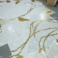 Mosaïque décorative artisanale 3D, motif floral, tortue, paon, mosaïque murale en verre, dauphin, mosaïque murale pour piscine, art mosaïque