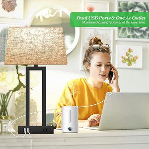 Cảm Ứng Hiện Đại Bảng Điều Khiển Đèn Với 2 Cổng USB 3-Cách Thay Đổi Độ Sáng Trang Trí Có Thể Sạc Lại Bảng Đèn Cho Khách Phòng Đọc Sách - Product Image 5