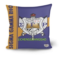 Housse de coussin confortable et douce de haute qualité avec impression personnalisée du design Sorority Iota Phi Lambda, vente en gros