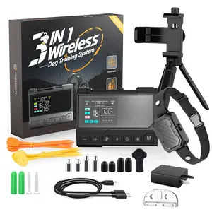 <span class=keywords><strong>Collier</strong></span> de dressage électrique pour <span class=keywords><strong>chien</strong></span>, anti-aboiement, clôture électronique, écran couleur, système de blocage sans fil trois-en-un, en ABS - Product Image 5