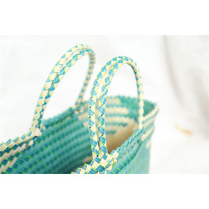 ตะกร้าสานมือขนาดกลาง 30.15.36 ถุงหิ้วสานเชือกพลาสติก - Product Image 3