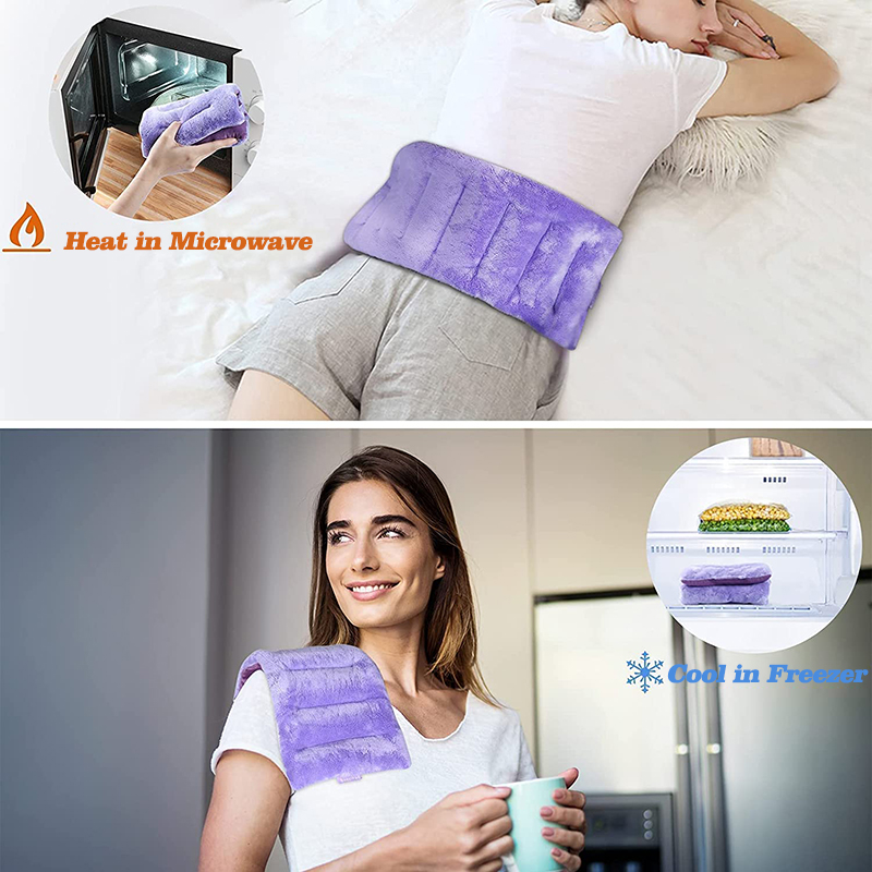 silicone beads microwave heat bag wheat bag heat pack microwavable for cramps and muscle ache