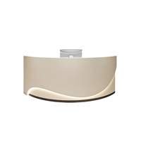 Comptoir de réception minimaliste et écologique pour salon de beauté moderne, magasin de vêtements, caisse enregistreuse, bureau de coiffure