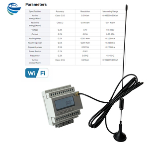 Không dây Din Rail wifi thông minh năng lượng mét LCD hiển thị ba giai đoạn <span class=keywords><strong>4</strong></span> dây <span class=keywords><strong>RS485</strong></span> modbus <span class=keywords><strong>4</strong></span> gam thông tin liên lạc cho xây dựng giám sát - Product Image 3