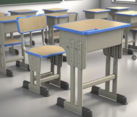 Bureau et chaise d'étudiant de haute qualité Combo pour les établissements d'enseignement