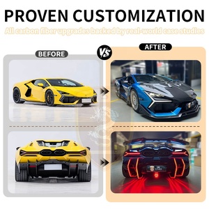 Pour Lamborghini Revuelto 2023 modèle voiture lifting Duke Kit de carrosserie en Fiber de carbone sèche lèvre avant jupes latérales diffuseur arrière capot moteur - Product Image 2