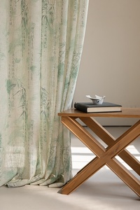 Rideaux en voile de polyester de style chinois épais, à <span class=keywords><strong>motif</strong></span> numérique en <span class=keywords><strong>bambou</strong></span>, à ondulations en S, transparents - Product Image 5