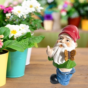 Giardino decorazione 3D artigianato in resina nana ornamenti decorativi per esterni in miniatura gnomo grande lingua figurine impertinenti decorazioni per la casa - Product Image 4