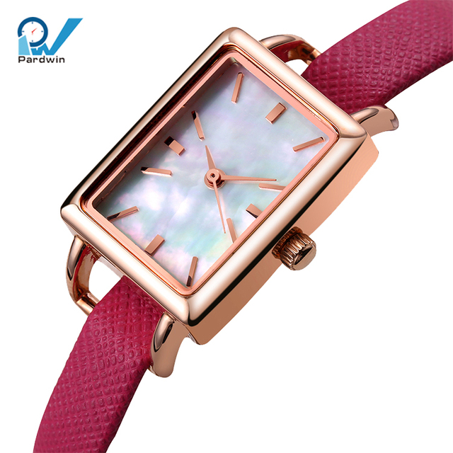 Luxury Women's Sport Fashion Watch Stainless Steel Case Leather Strap Sellita SW1000 Movement Analog Sapphire Crystal 5BAR Water